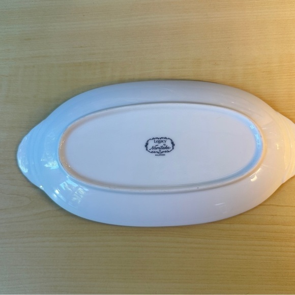 Vintage Legacy by Noritaki Formal butter dish Serving platter blue, white & gold - Picture 8 of 15